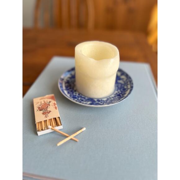 VTG Blue & White Porcelain Transferware Saucer 5.5" Japanese Chinoiserie Coastal - Picture 2 of 7